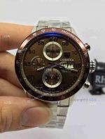 Copy Tag Heuer Carrera Calibre 16 100 Meters Chronograph Swiss Watch SS Coffee Brown Dial